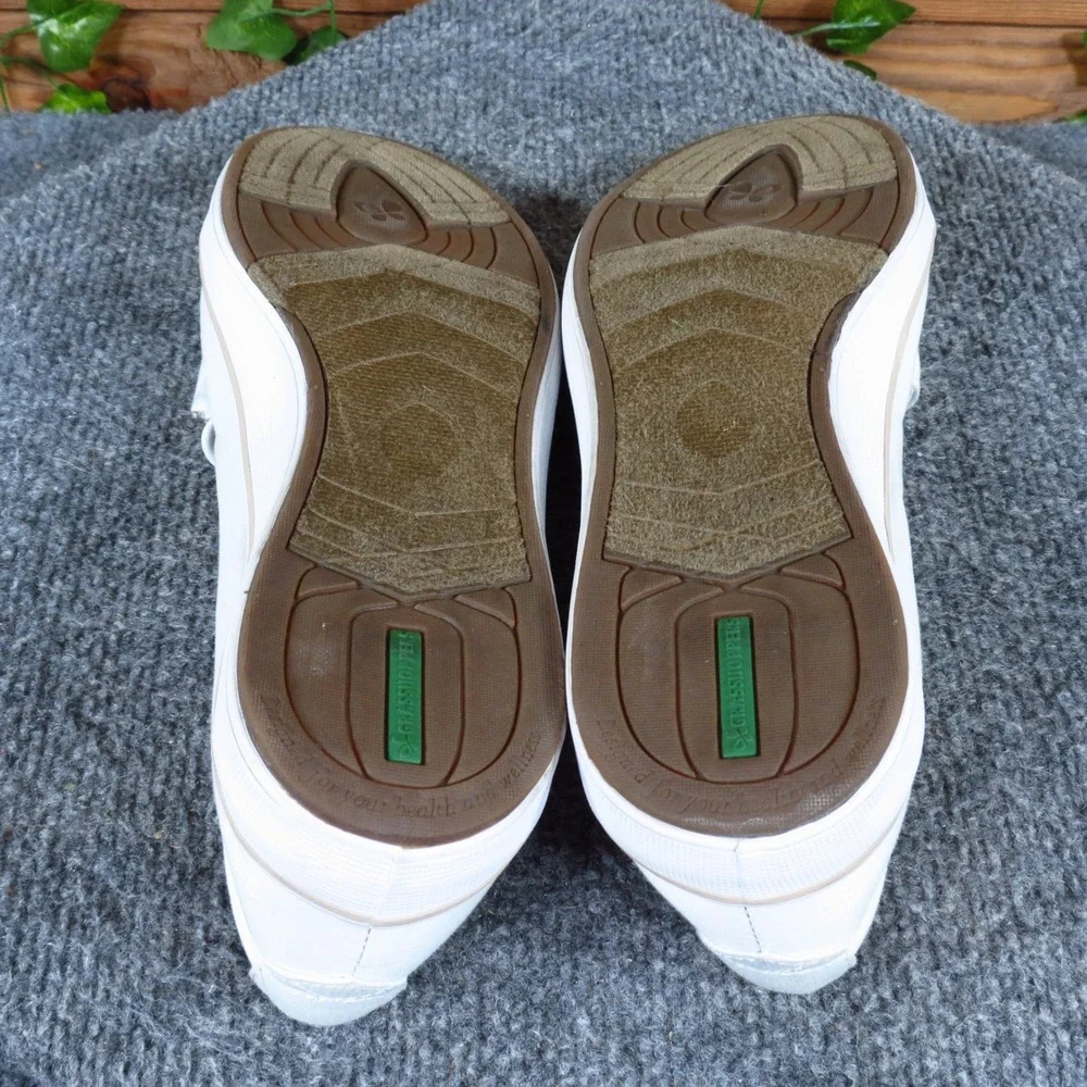 Grasshoppers EF52824 Women Slip On Sneaker Size 7.5 Wide Walking White Textile